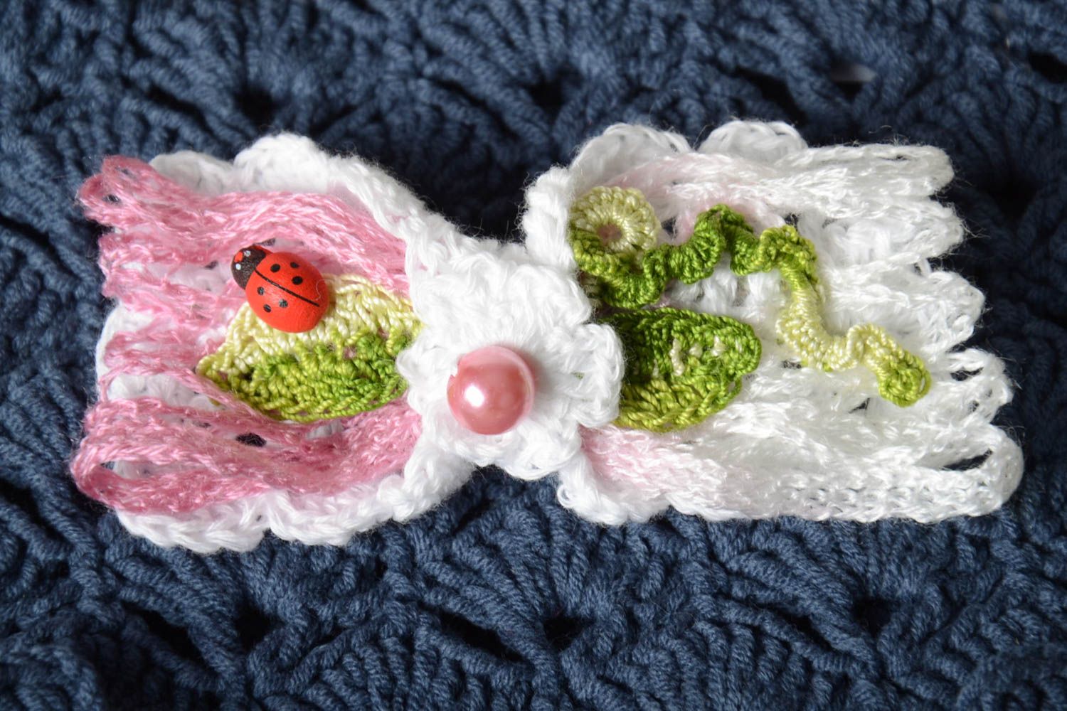 Handmade Blume Haarspange handgemachter Schmuck Accessoire für Frauen modisch  foto 1