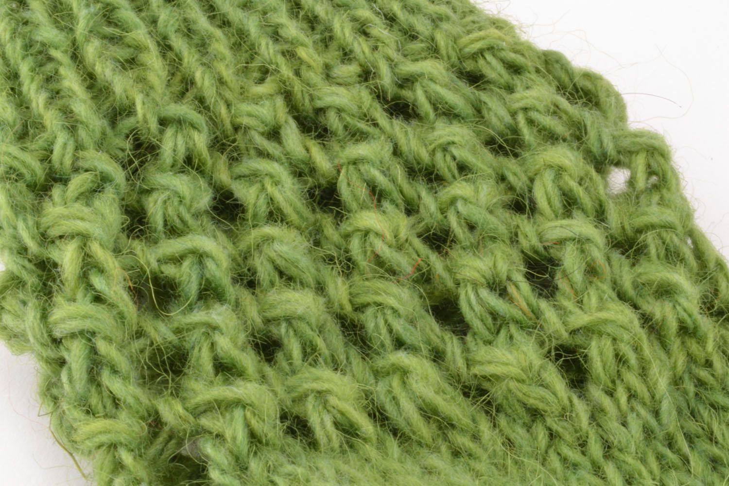 Chaussettes tricotées main en laine naturelle photo 3