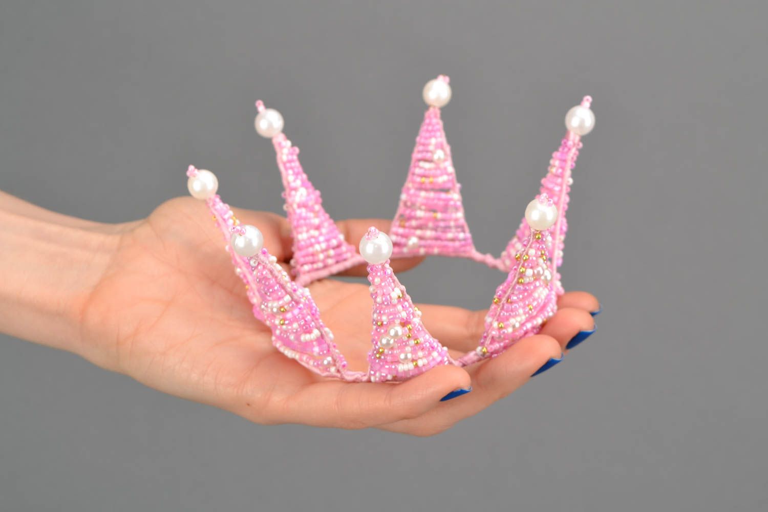 Розовая корона для девочки фото 2