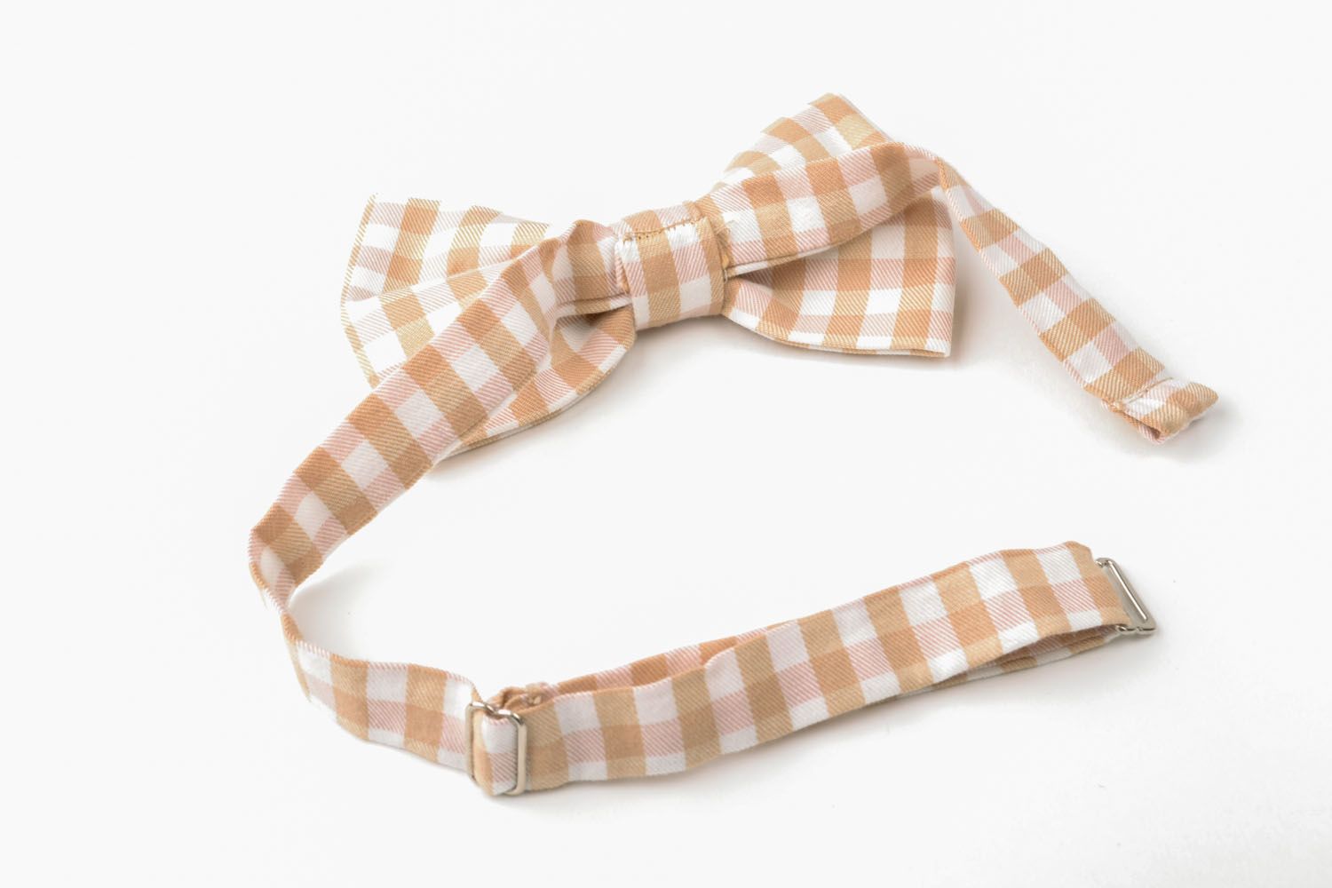 Bow tie with large checkered pattern photo 5