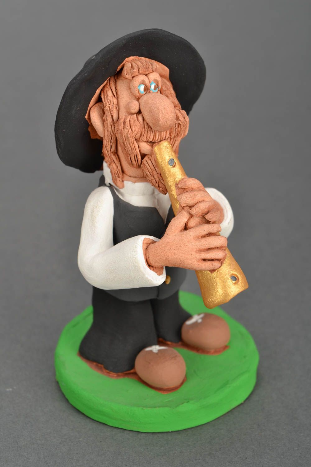 Designer ceramic figurine Jewish Musician photo 3