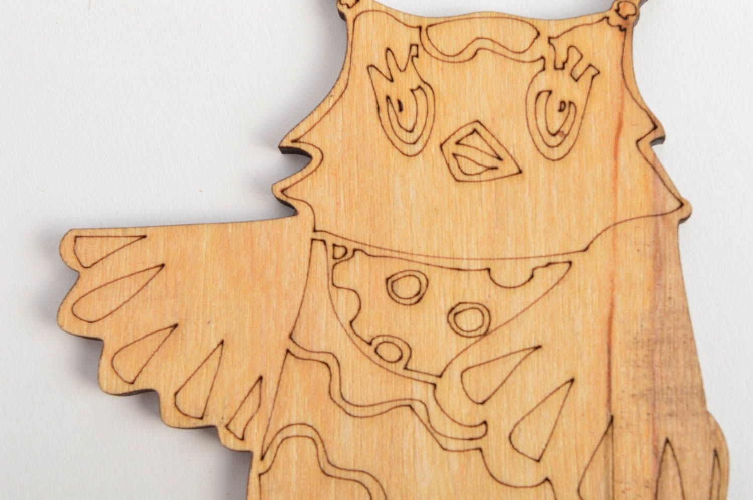 Unusual blank for creativity Owl handmade designer plywood decorative element photo 4