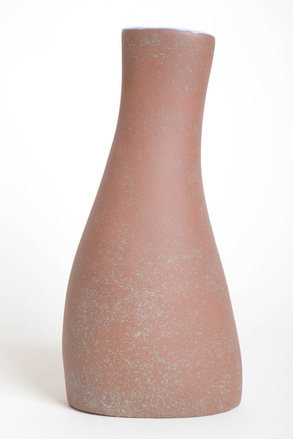 Сувенир ручной работы декор для дома керамическая ваза для цветов рябь фото 4