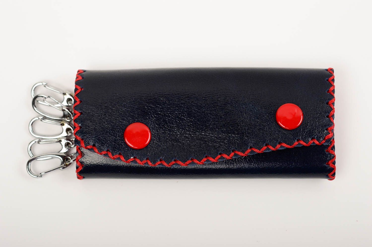 Stylish handmade leather key case for women designer accessories gift ideas photo 1