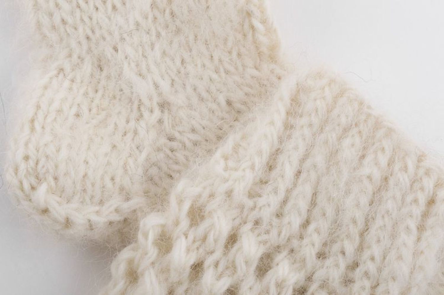 Calzettoni caldi di lana per donna fatti a mano calzini lunghi di lana  foto 3