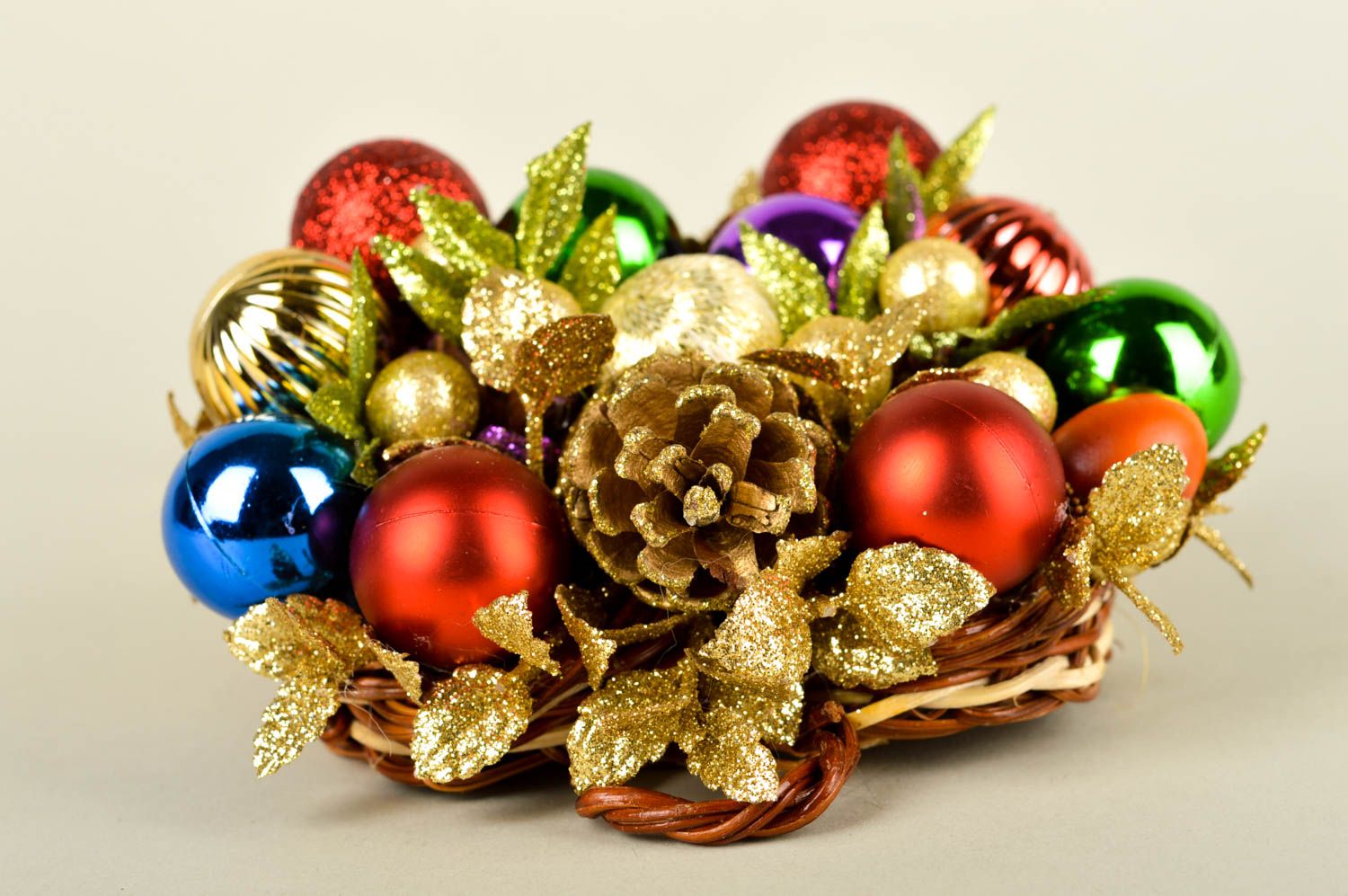 Decoración navideña artesanal elemento decorativo trenzado regalo original foto 4