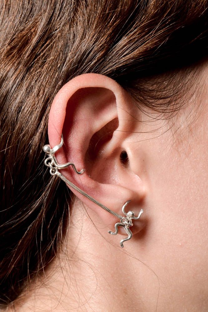 Handmade ear cuff designer ear cuff silver accessory for women gift ideas photo 1