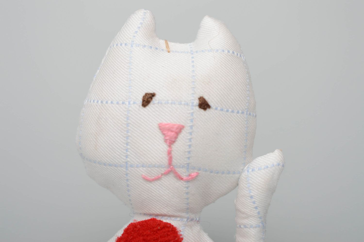 Handmade soft toy Cat with Heart photo 2