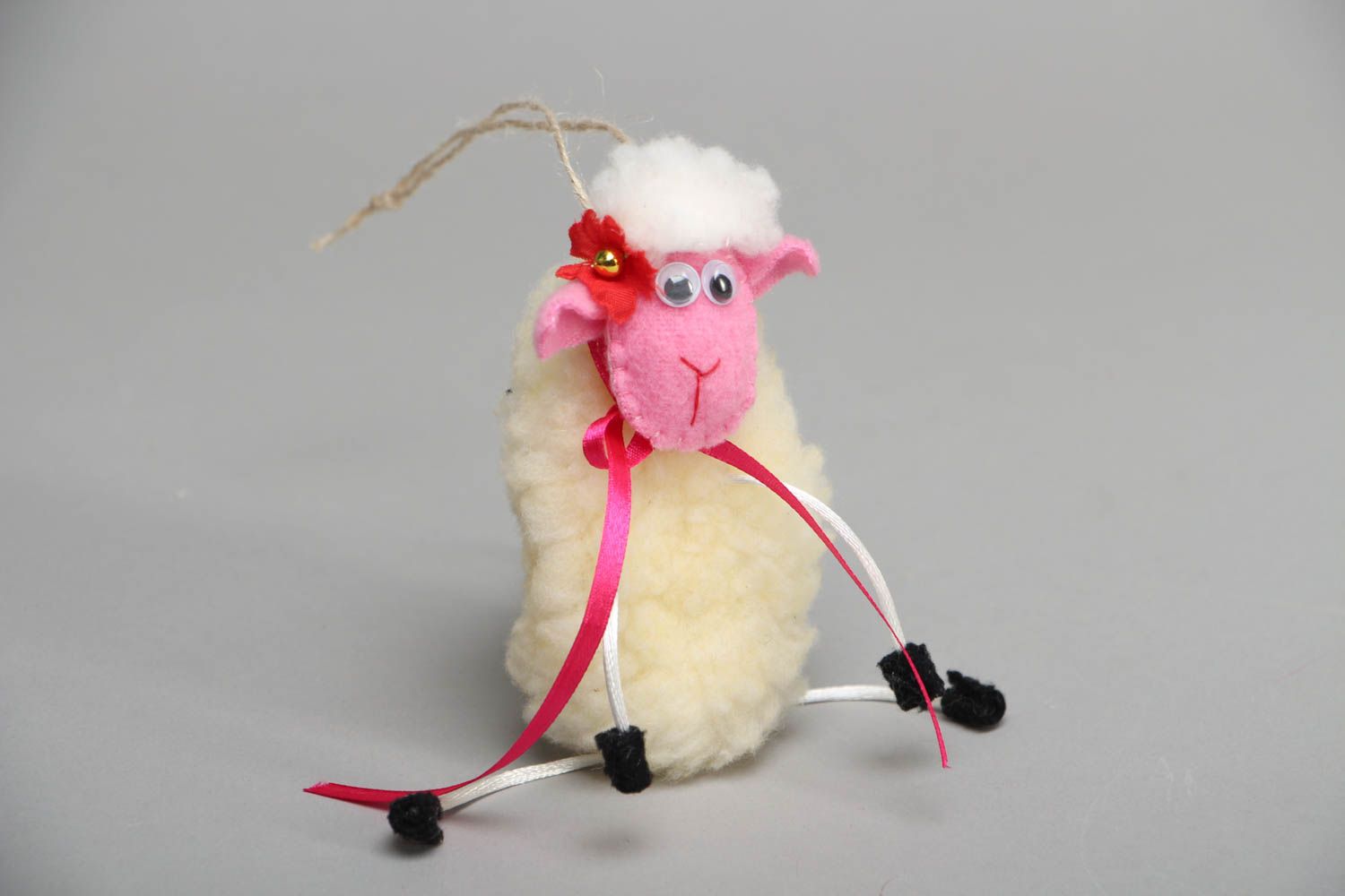 Poupée en laine Mouton faite main photo 1