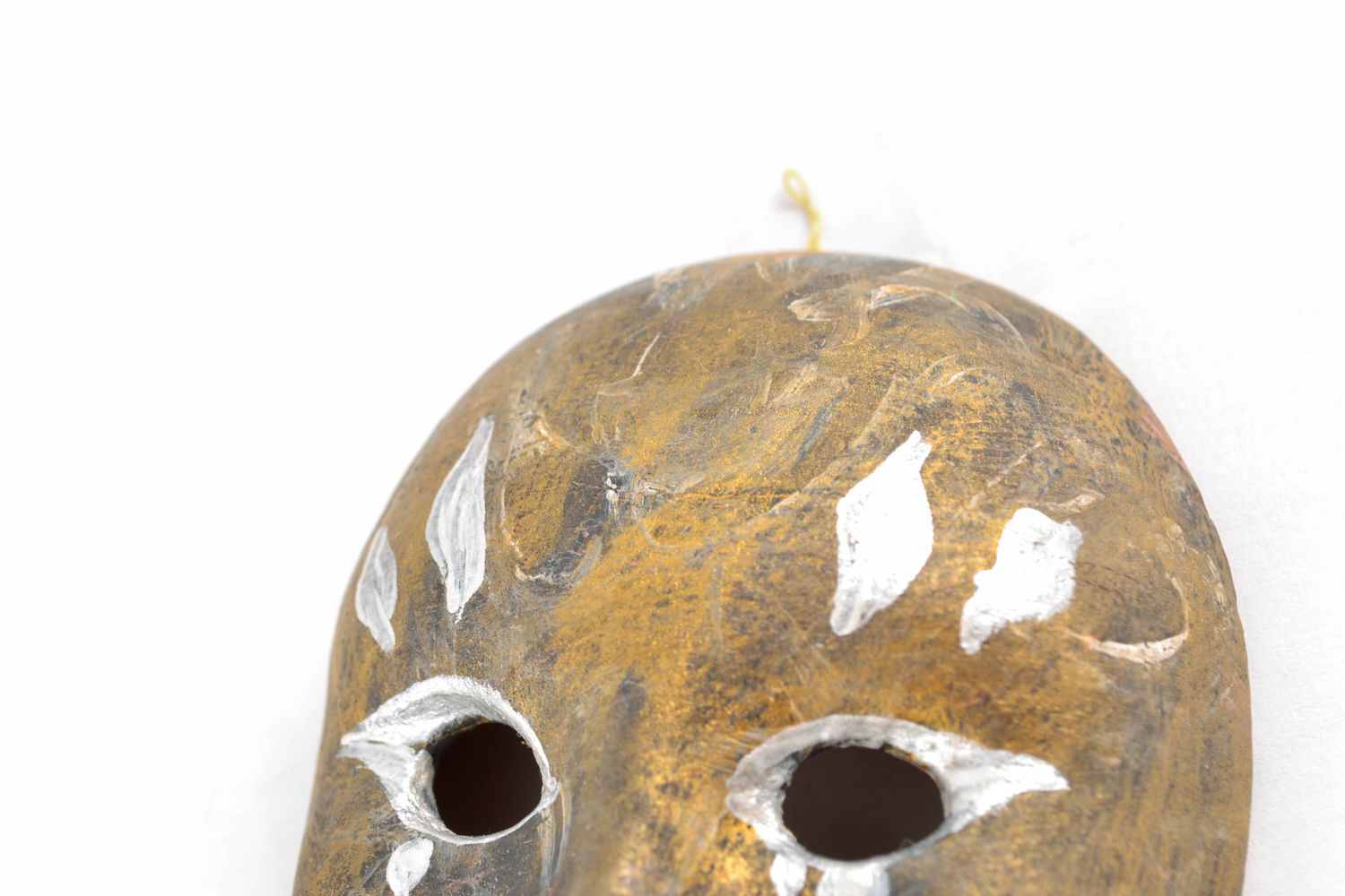 Maschera di carnevale fatta a mano in ceramica decorazione da parete dipinta foto 3