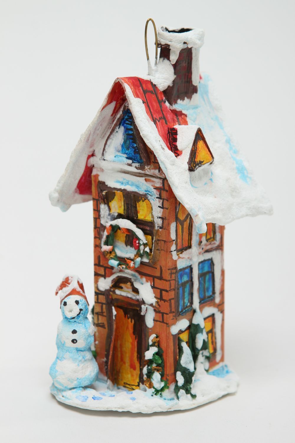 Juguete navideño hecho a mano elemento decorativo regalo original Casa foto 2