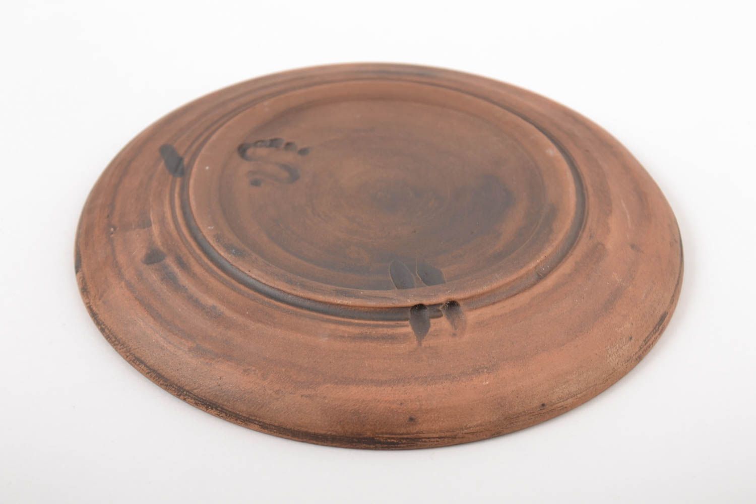 Handmade ceramic plate eco friendly dishware beautiful handmade plate clay plate photo 4