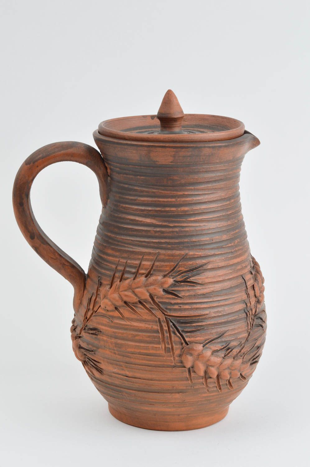 Jarro de cerámica hecho a mano vajilla de barro original utensilio de cocina foto 3