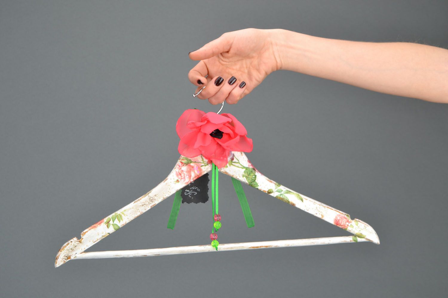 Handmade decorative clothes hanger photo 1