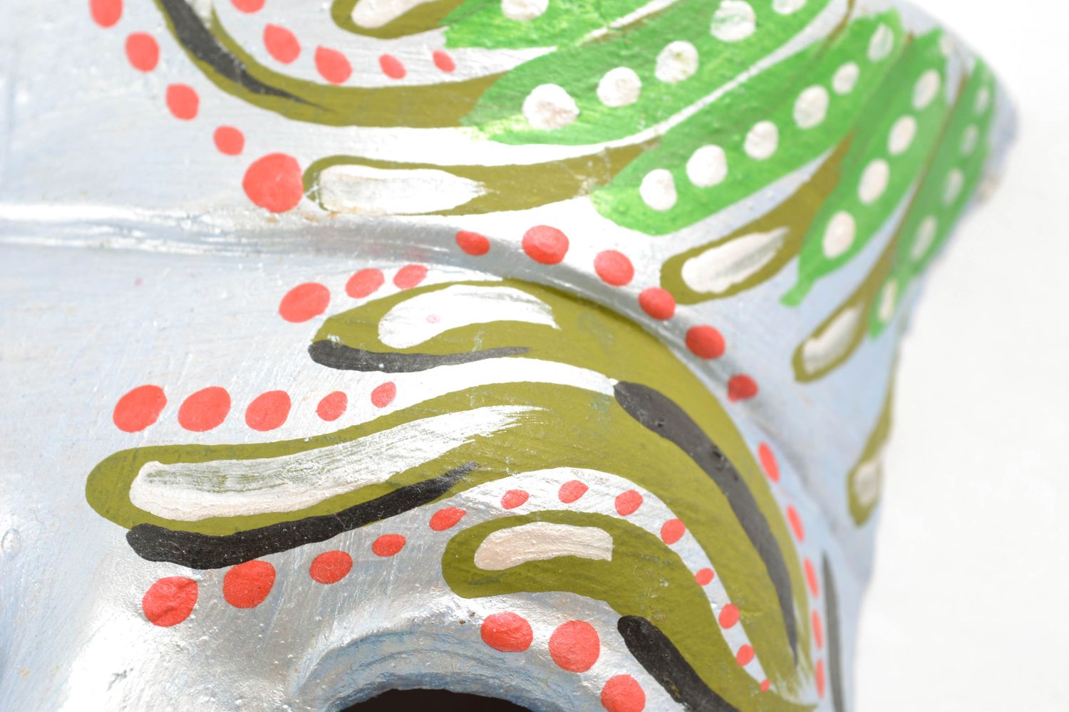 Painted ceramic masquerade mask photo 3