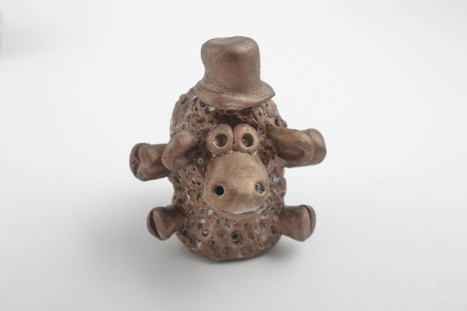 Figurita de cerámica artesanal elemento decorativo regalo original Corderito foto 7