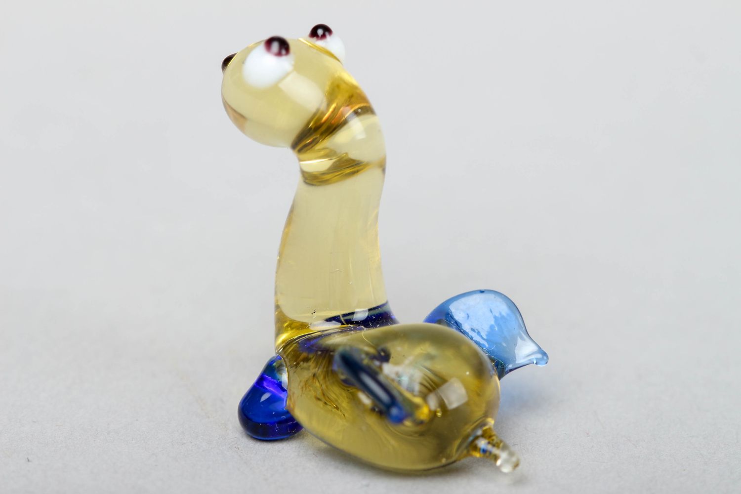Figura de dragón de vidrio en miniatura foto 2