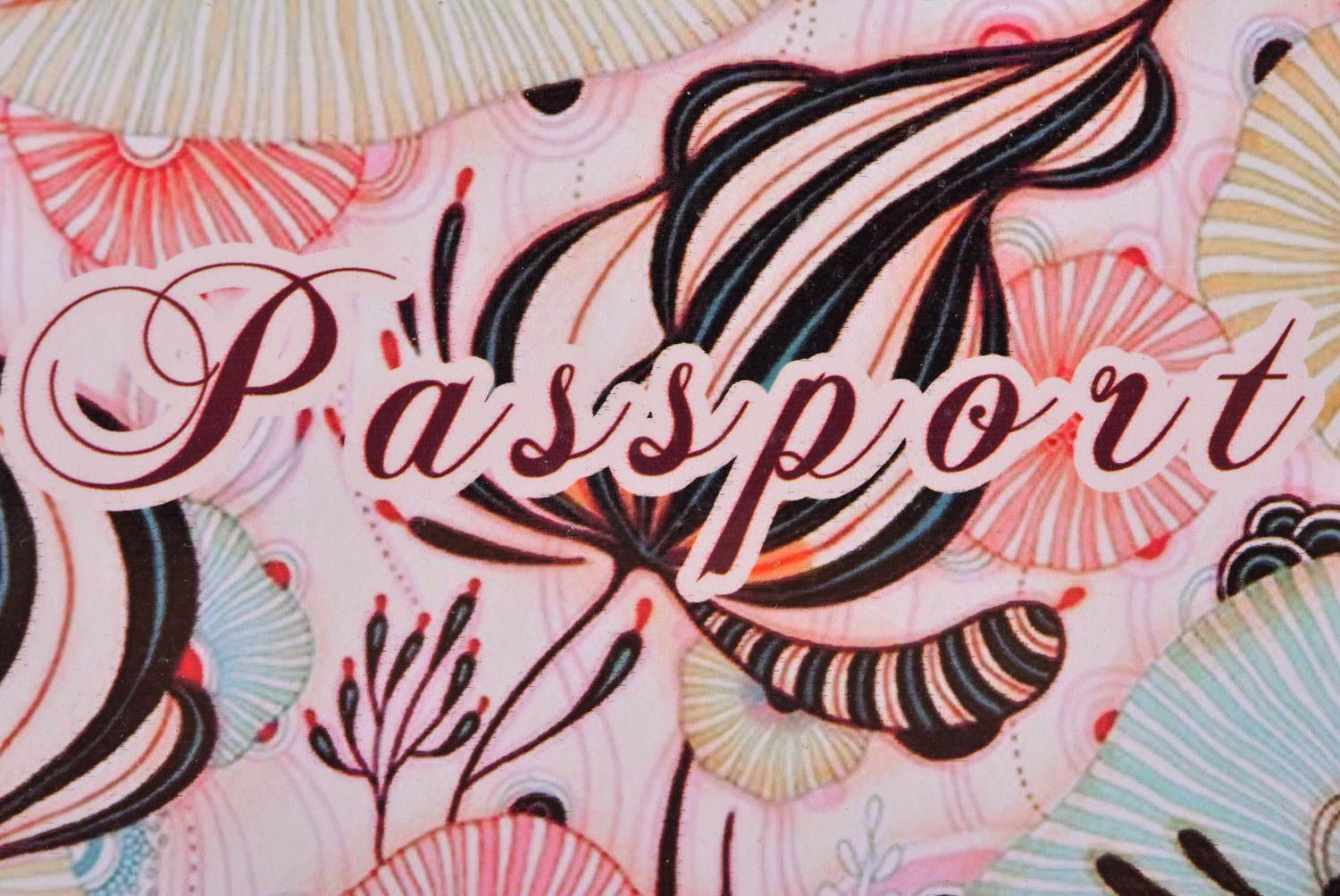 Porte-passeport fait main Couvre passeport multicolore Cadeau original photo 3