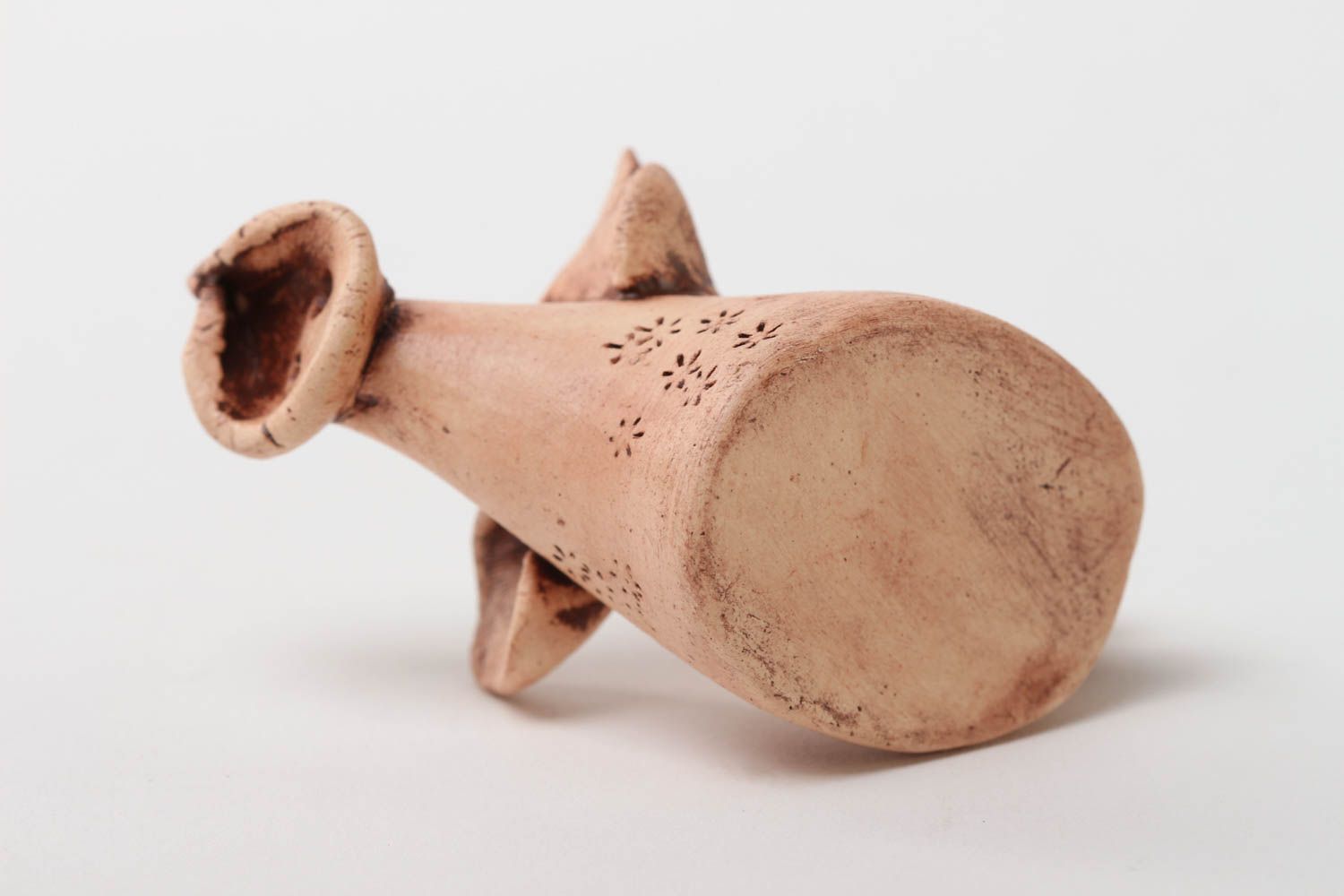 Свистулька из глины хэнд мэйд керамическая свистулька глиняная игрушка Свинка фото 4