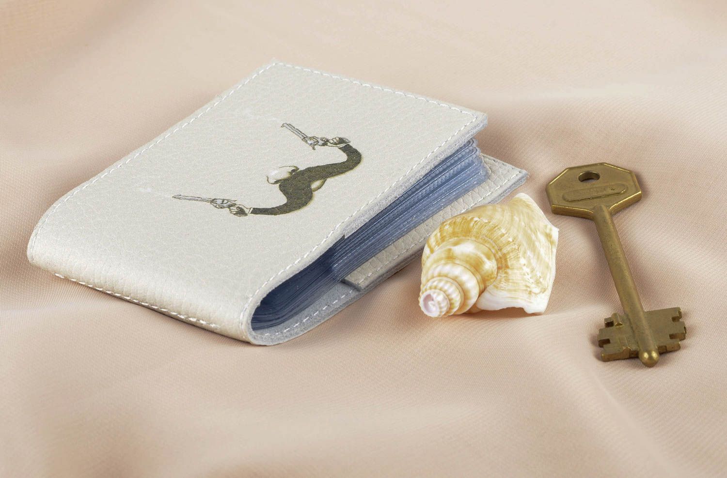 Handmade business card holder unusual wallet purse for women gift ideas photo 5
