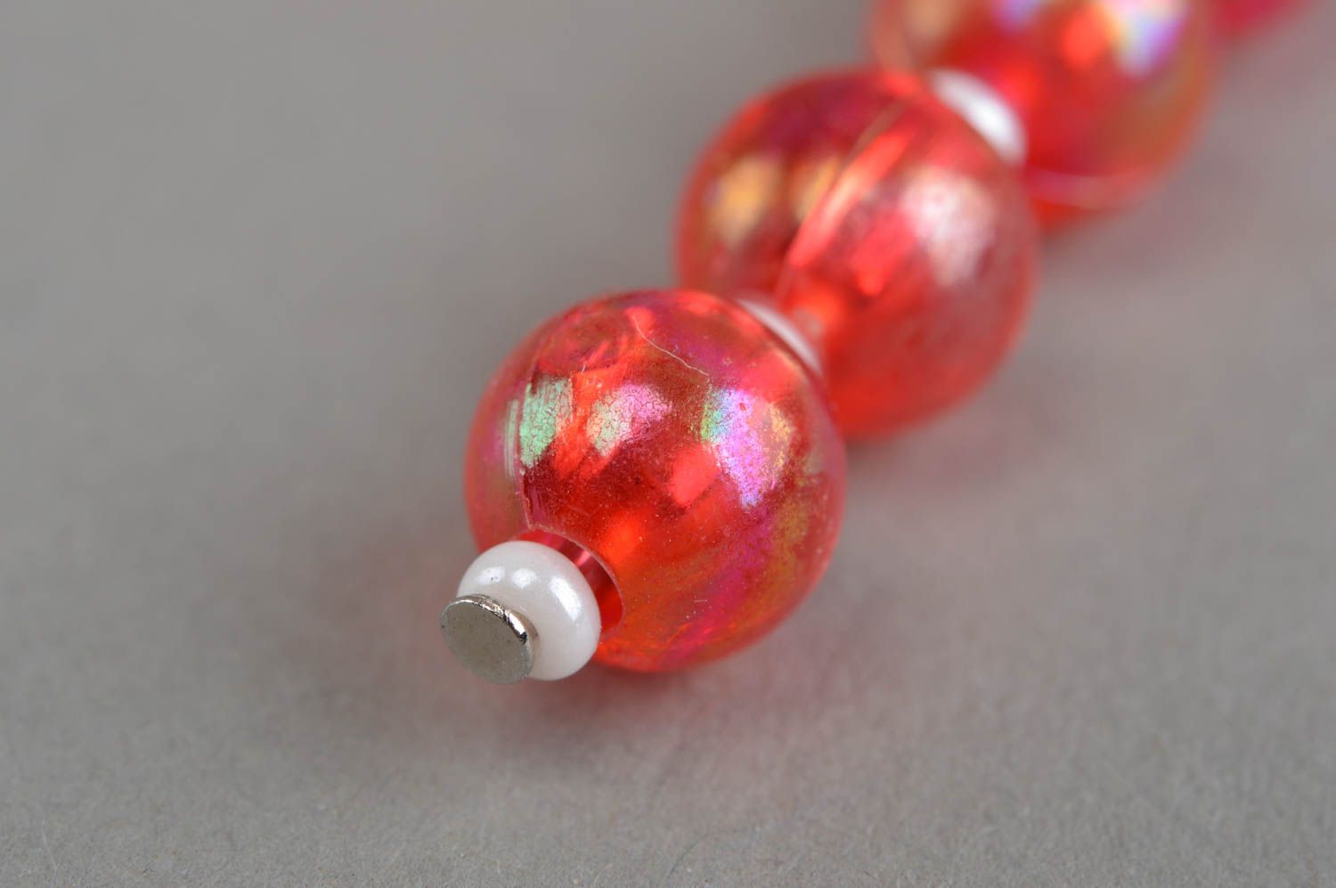 Handmade earrings with charms beaded stylish accessories unusual jewelry photo 5