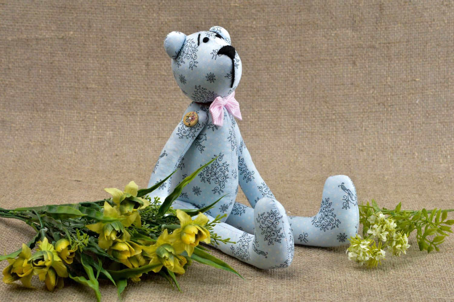 Unusual handmade soft toy stuffed bear toy nursery design best toys for kids photo 1