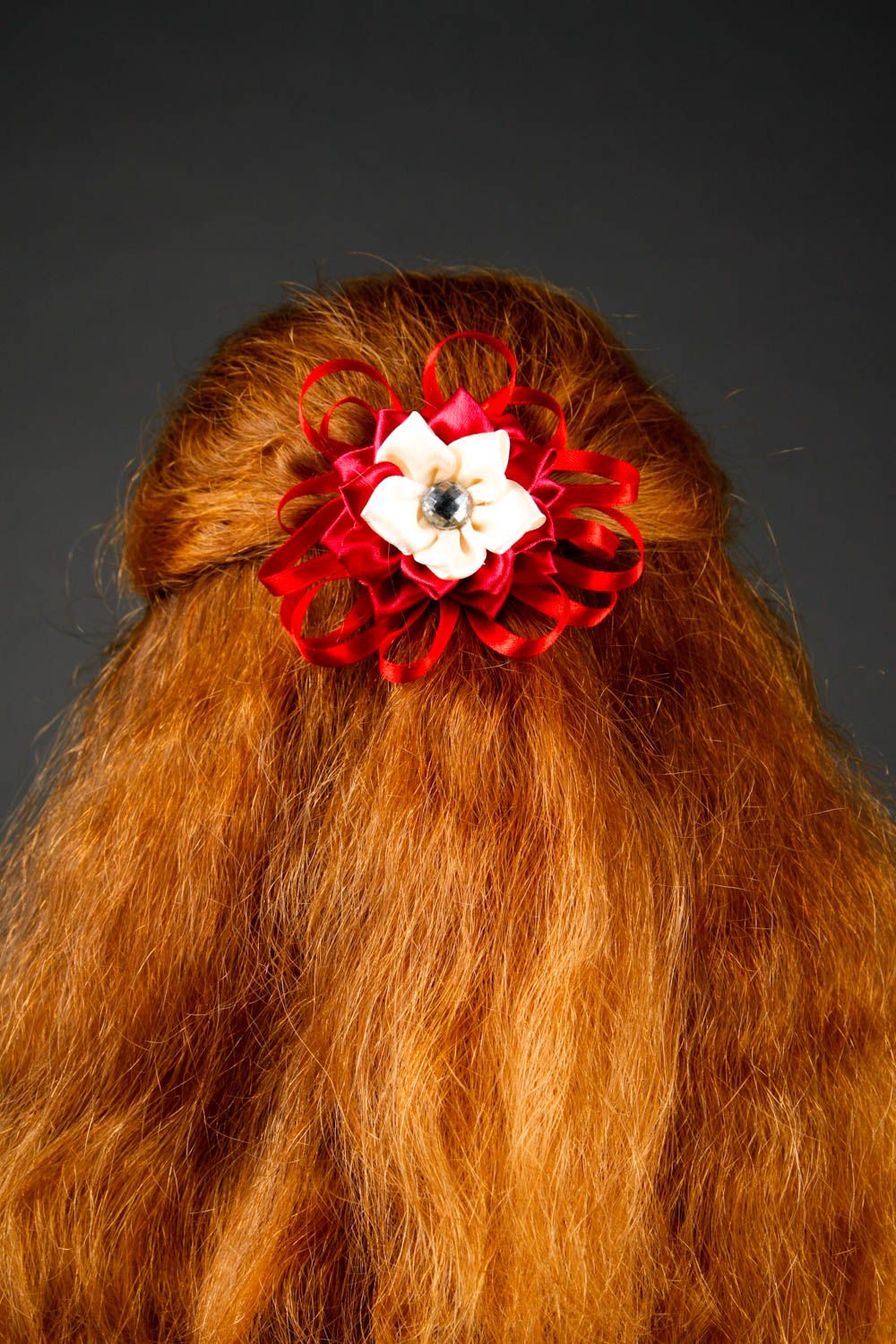 Аксессуар для волос ручной работы резинка для волос украшение для волос красное фото 2