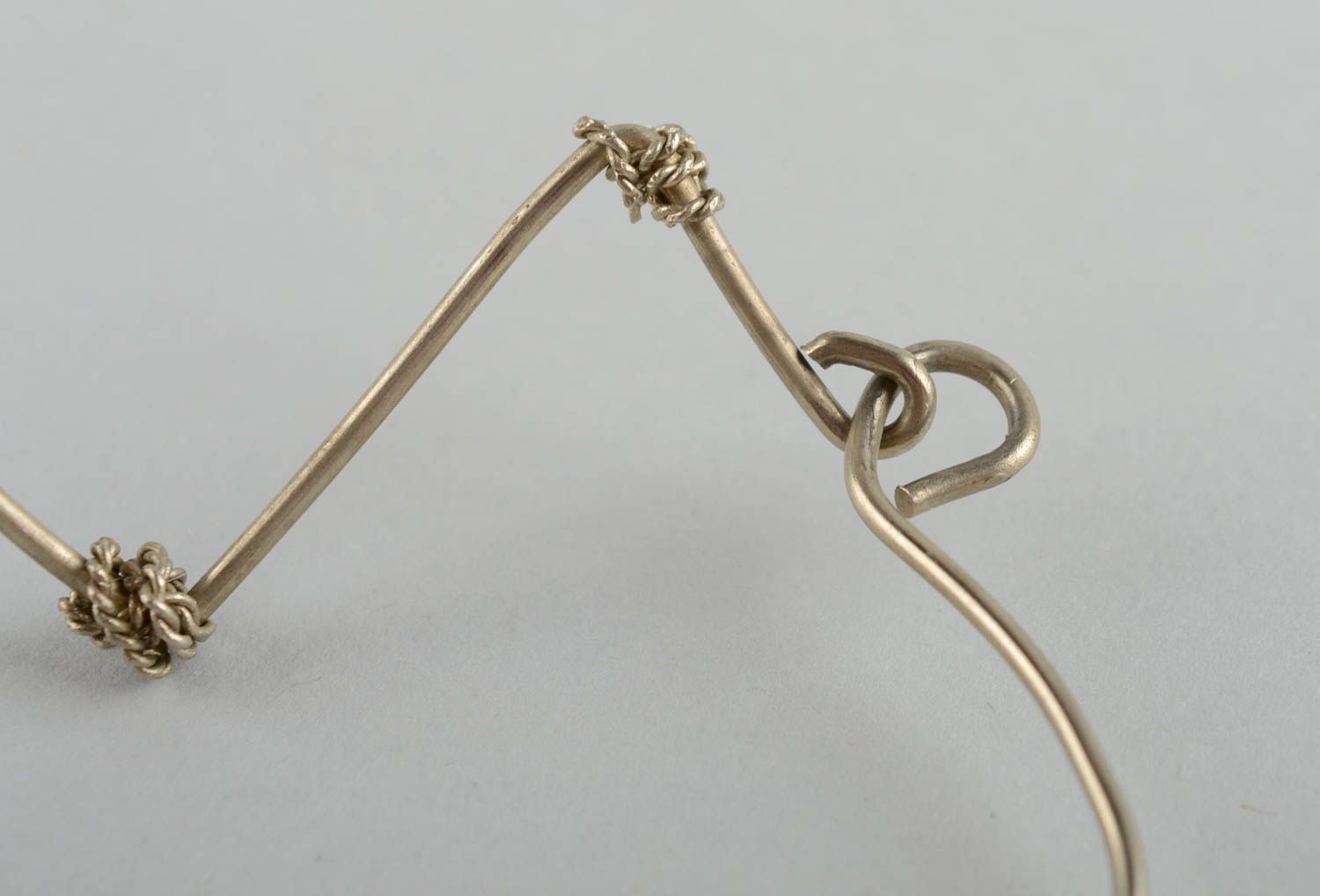 Bracciale in metallo fatto a mano accessorio originale braccialetto donna foto 5