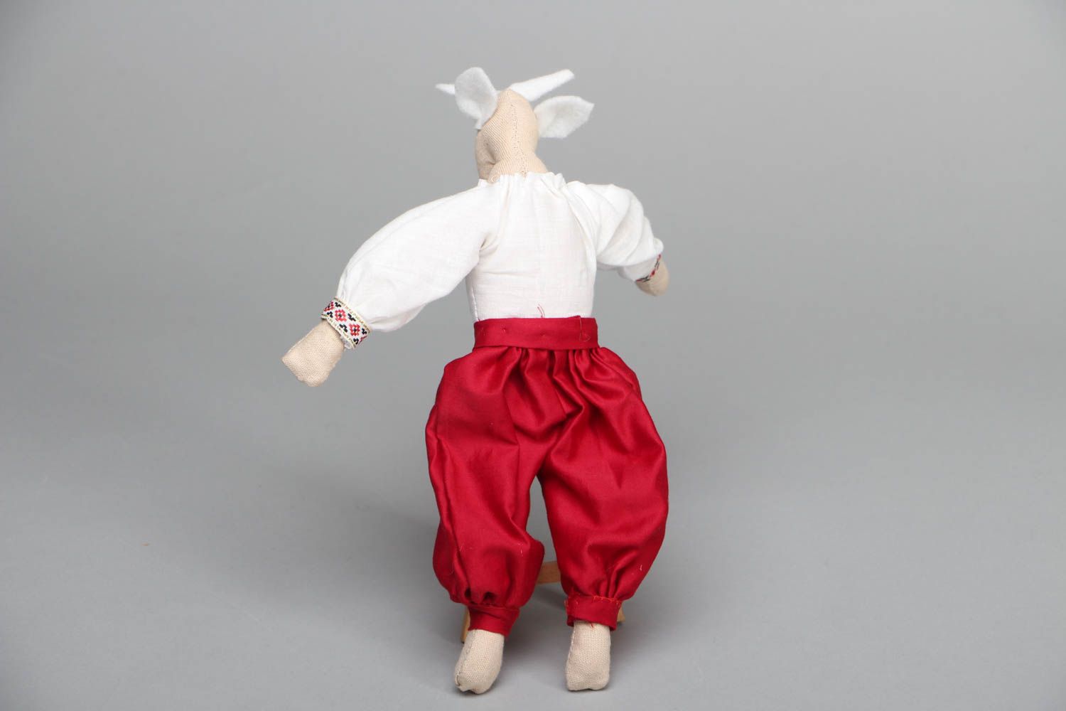 Designer fabric doll in folk suit photo 3