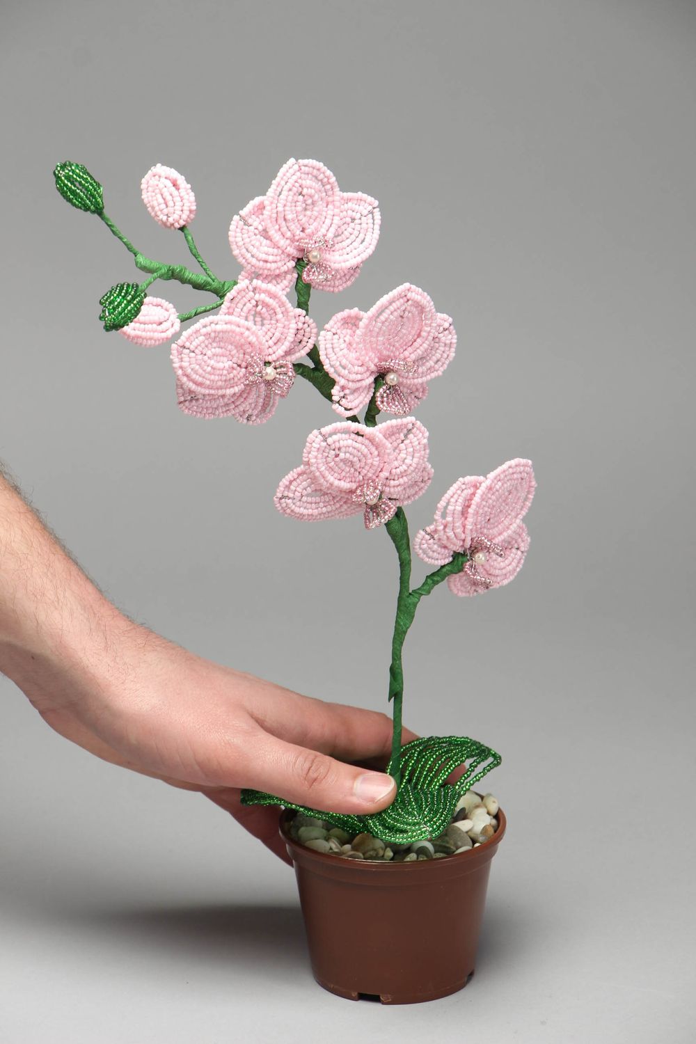 Fleurs artificielles dans pot faites main photo 4