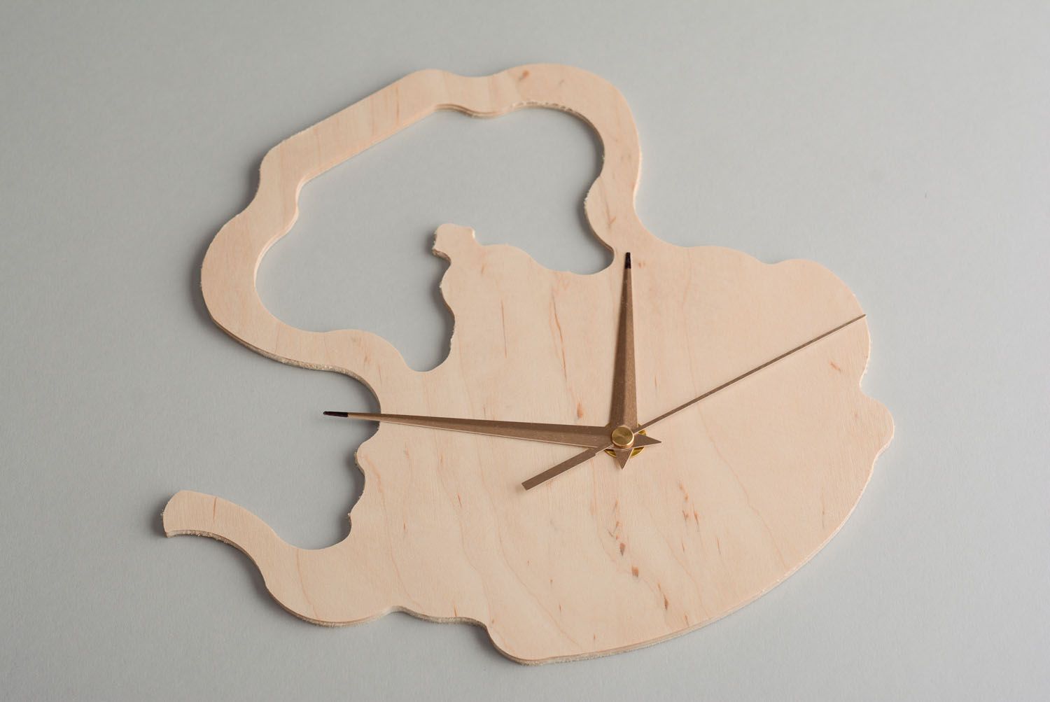 Base de madera para decoupage en forma de reloj de pared foto 1