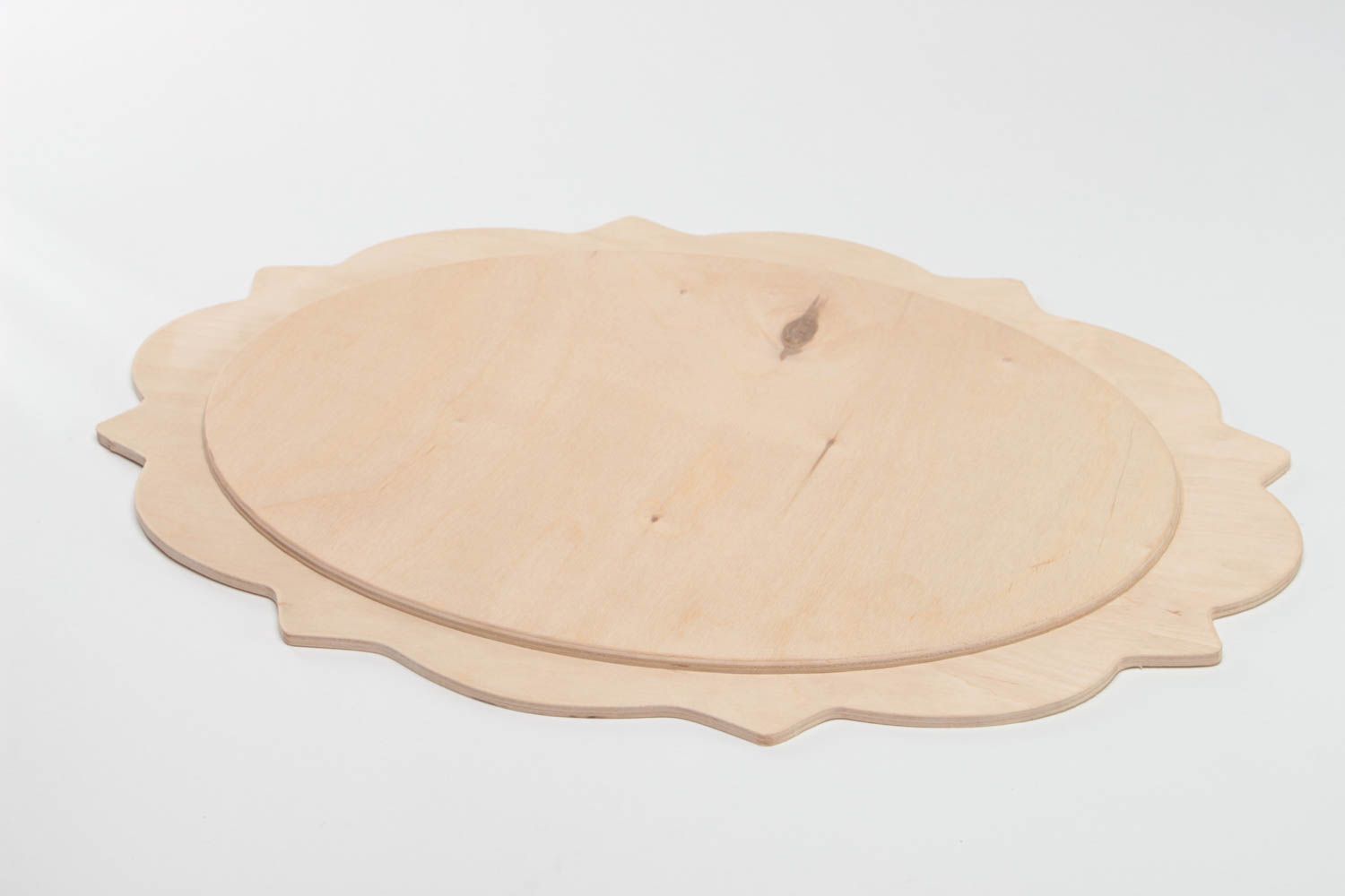 Handmade Holz Platte Rohling groß für Spiegel oder Tablett zum Bemalen originell foto 4
