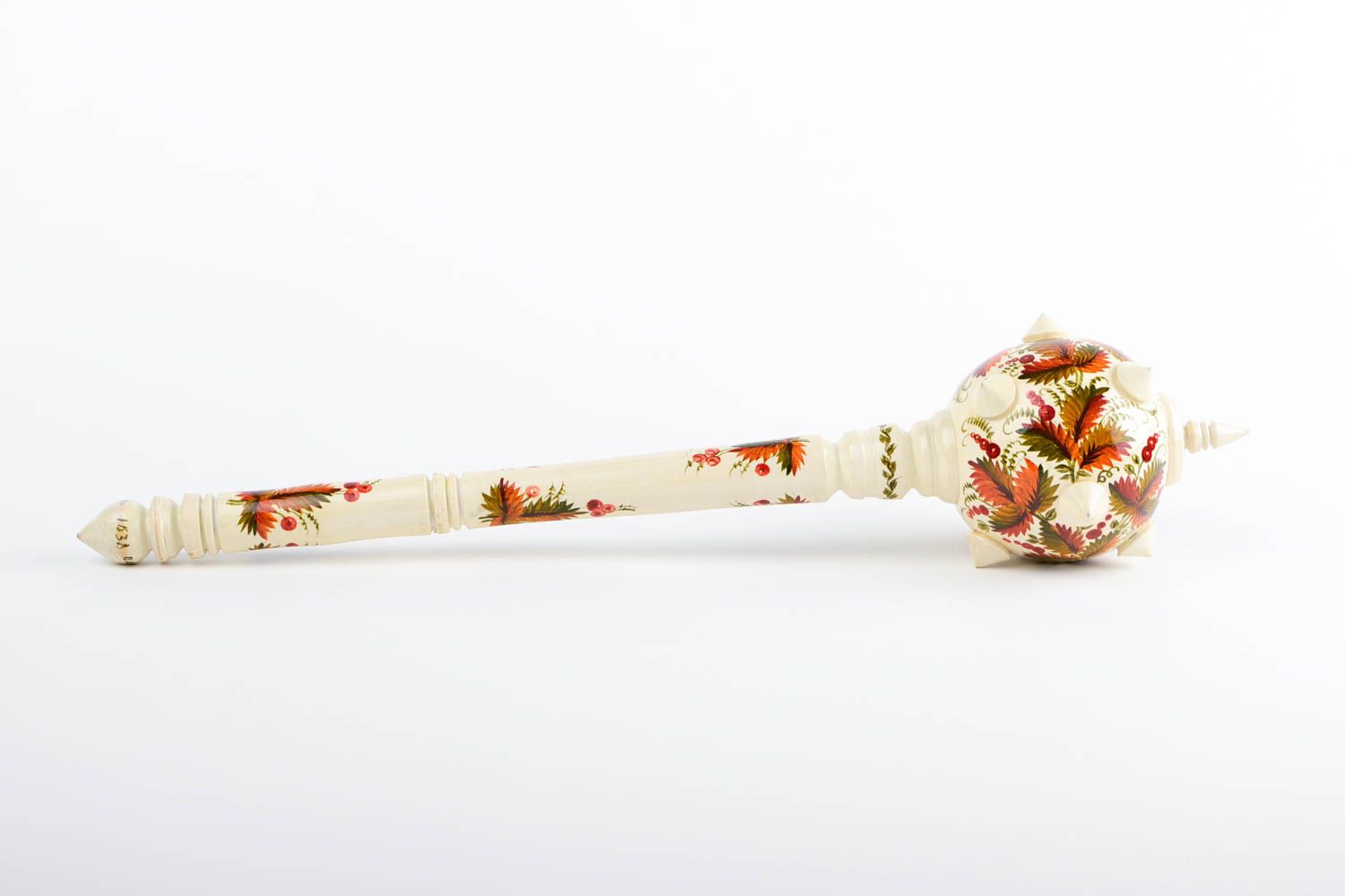 Handmade cute wooden mace stylish ethnic weapon unusual souvenir for men photo 4
