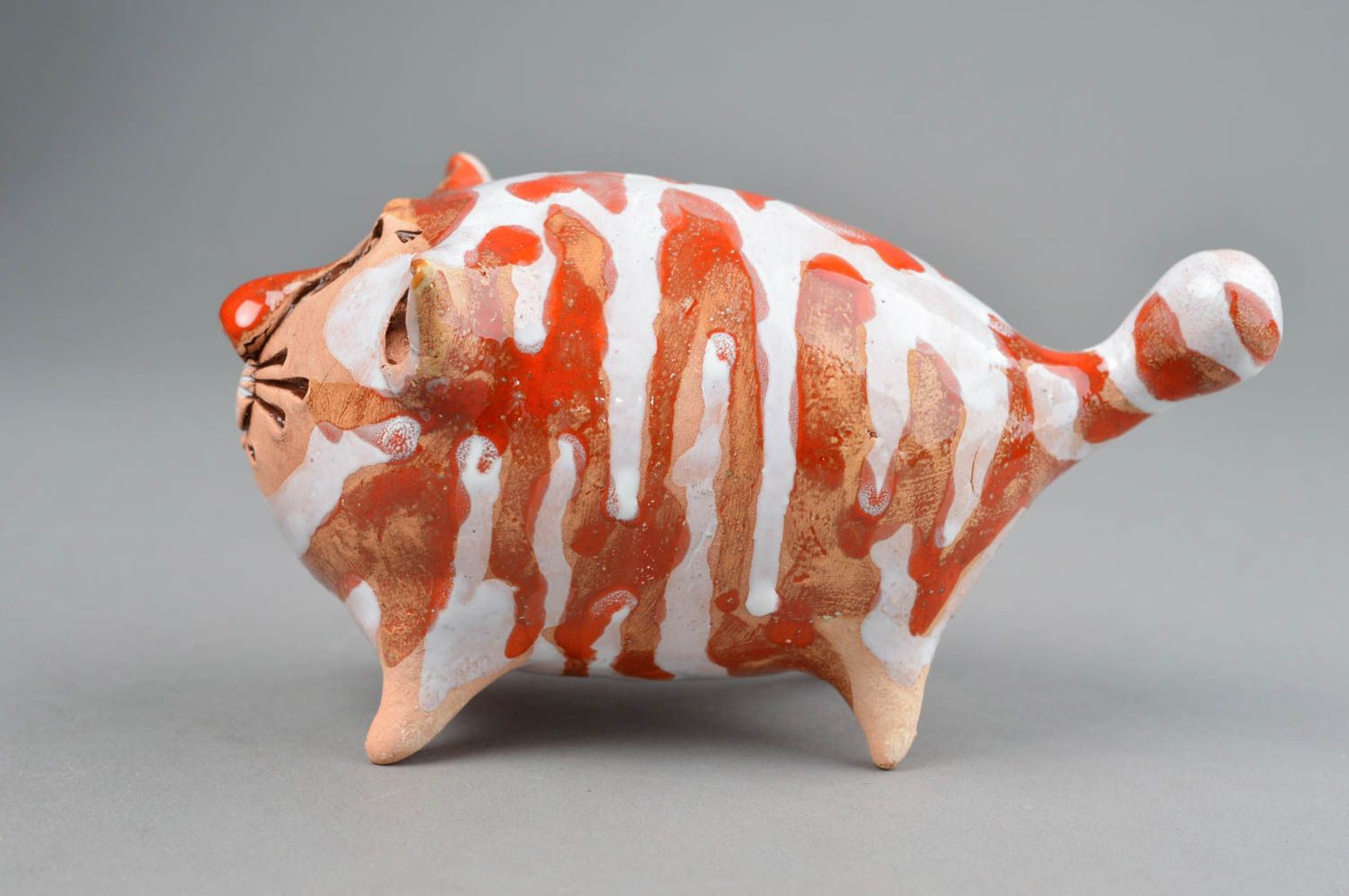 Ceramic animals handmade cat figurines homemade home decor cat lover gifts photo 2