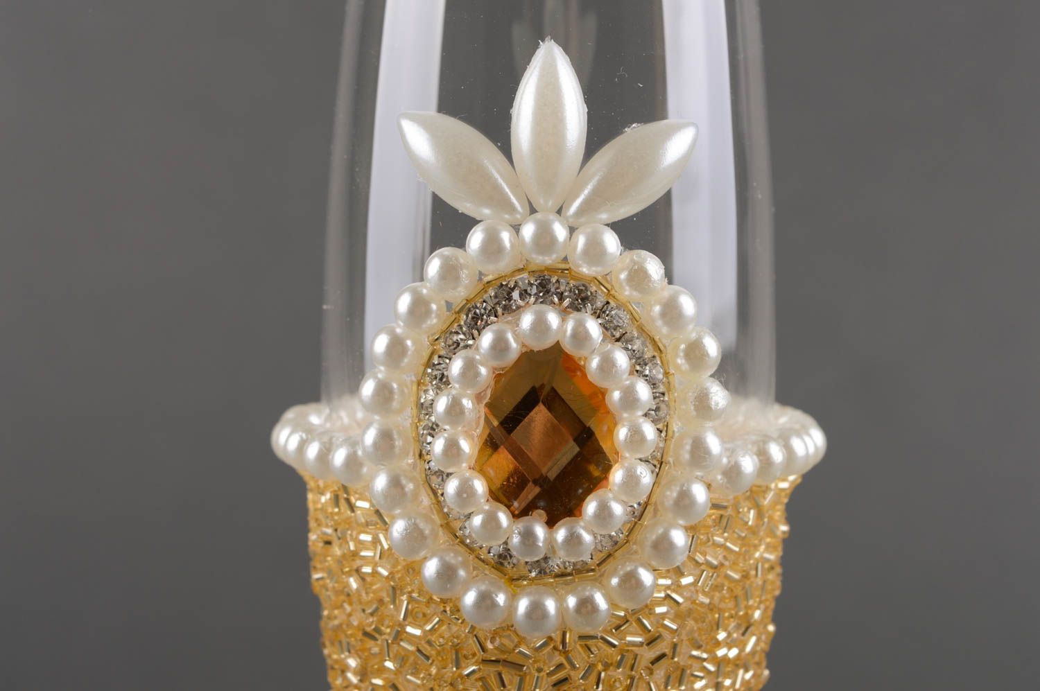 Flûtes à champagne fait main Vaisselle en verre 2 pcs ornées Cadeau mariage photo 2