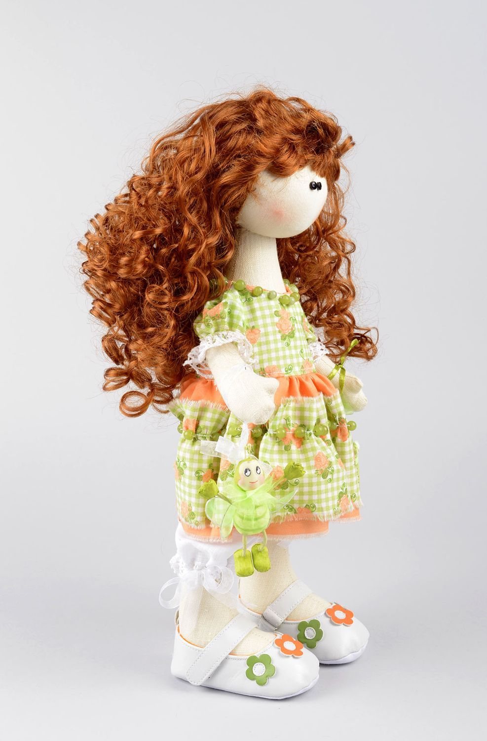 Кукла ручной работы кукла для малышей текстильная кукла из ткани красивая фото 2
