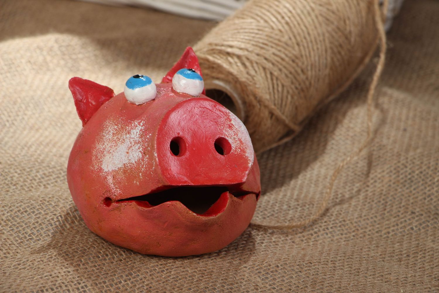 Figurine céramique artisanale Tête de cochon  photo 5
