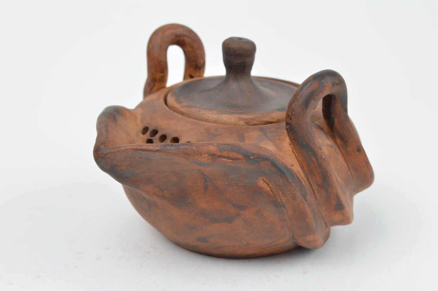 Originelle Ton Teekanne handmade umweltfreundliches Geschirr umweltfreundlich foto 2