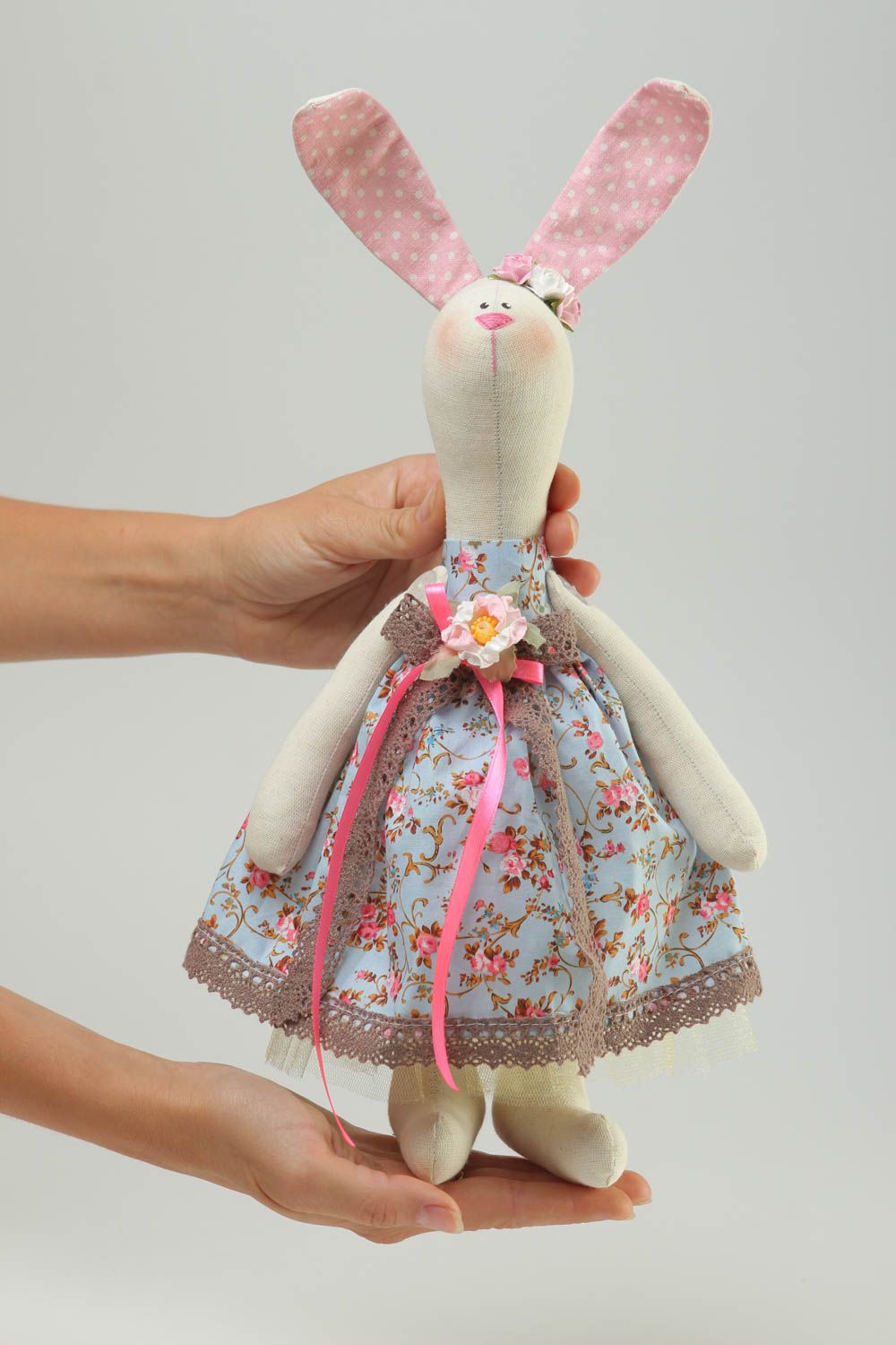Handmade toy home decor interior soft toy bunny toy cute toy for kids    photo 5