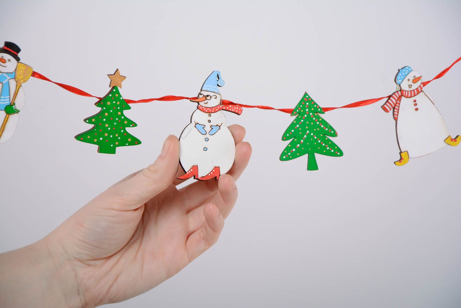 Garland Snowmen and Christmas Trees photo 4