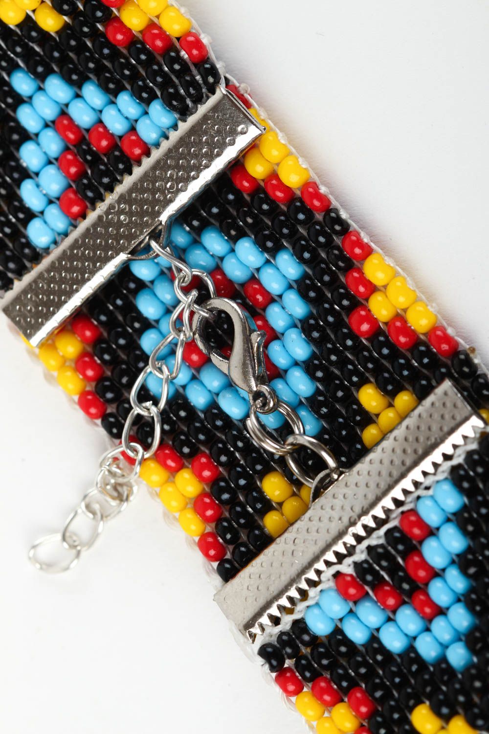 Wide handmade beaded bracelet fashion accessories woven bead bracelet gift ideas photo 4
