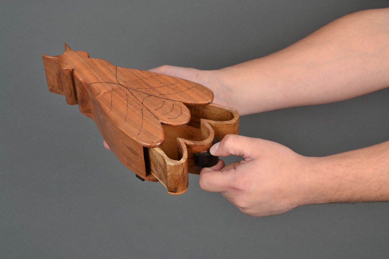 Деревянная шкатулка ручной работы Бабочка фото 2