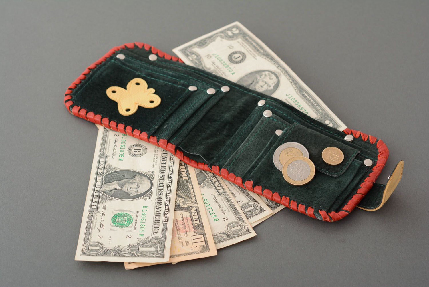Kleine Geldbörse aus Leder  foto 1