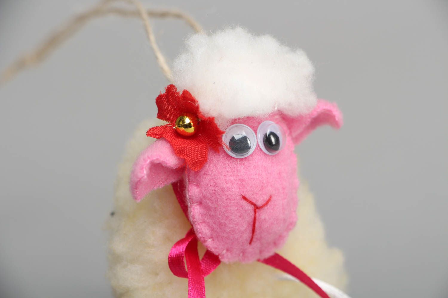 Poupée en laine Mouton faite main photo 2