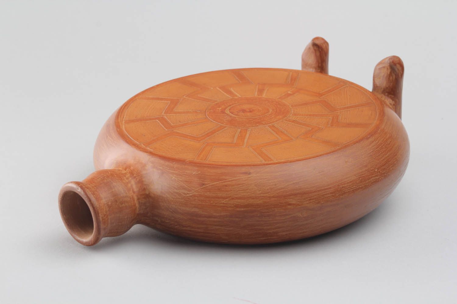 Garrafa de argila feita à mão louça de cerâmica decorativa artesanal foto 4