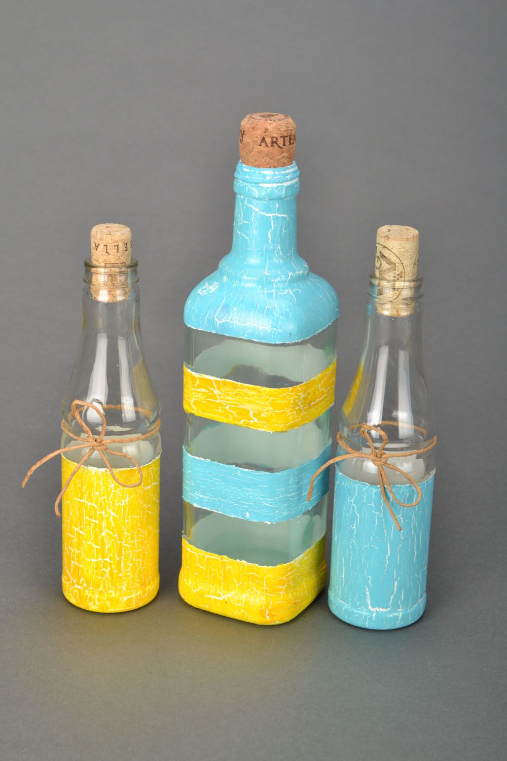 Set of glass bottles for kitchen photo 1