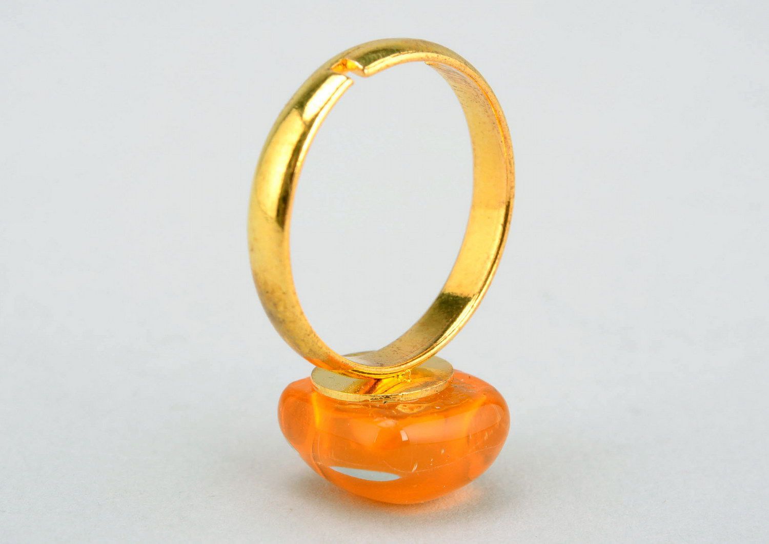 Handgemachter Ring aus Fusing Glas Sonne foto 4