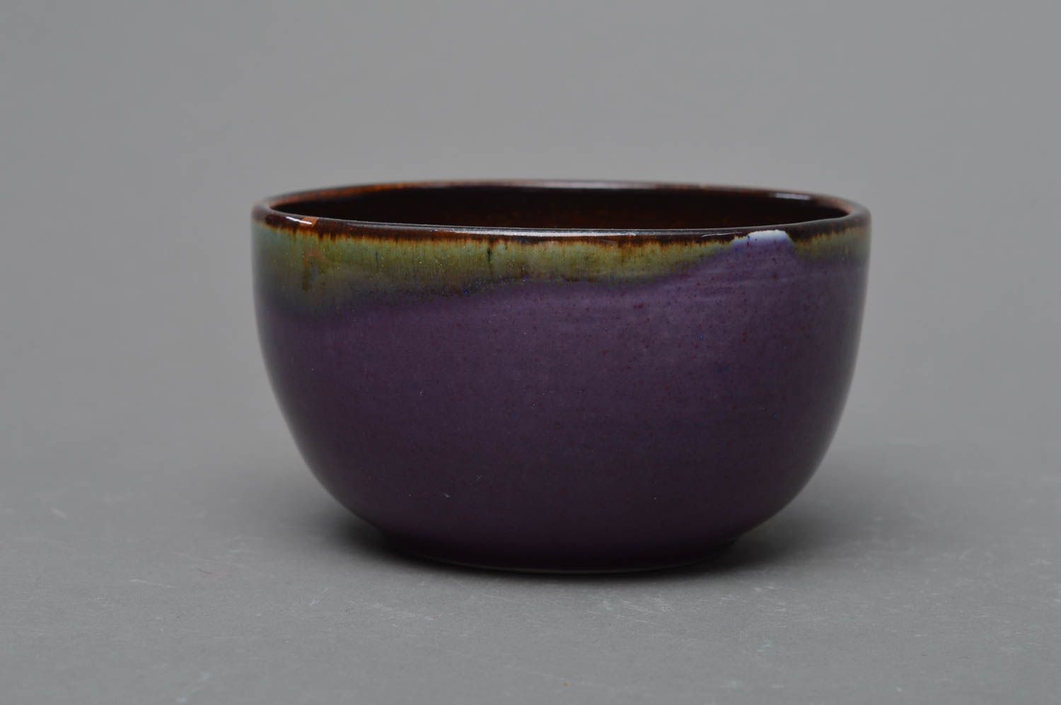 Joli bol porcelaine avec peinture à glaçure fait main vaisselle multicolore photo 3