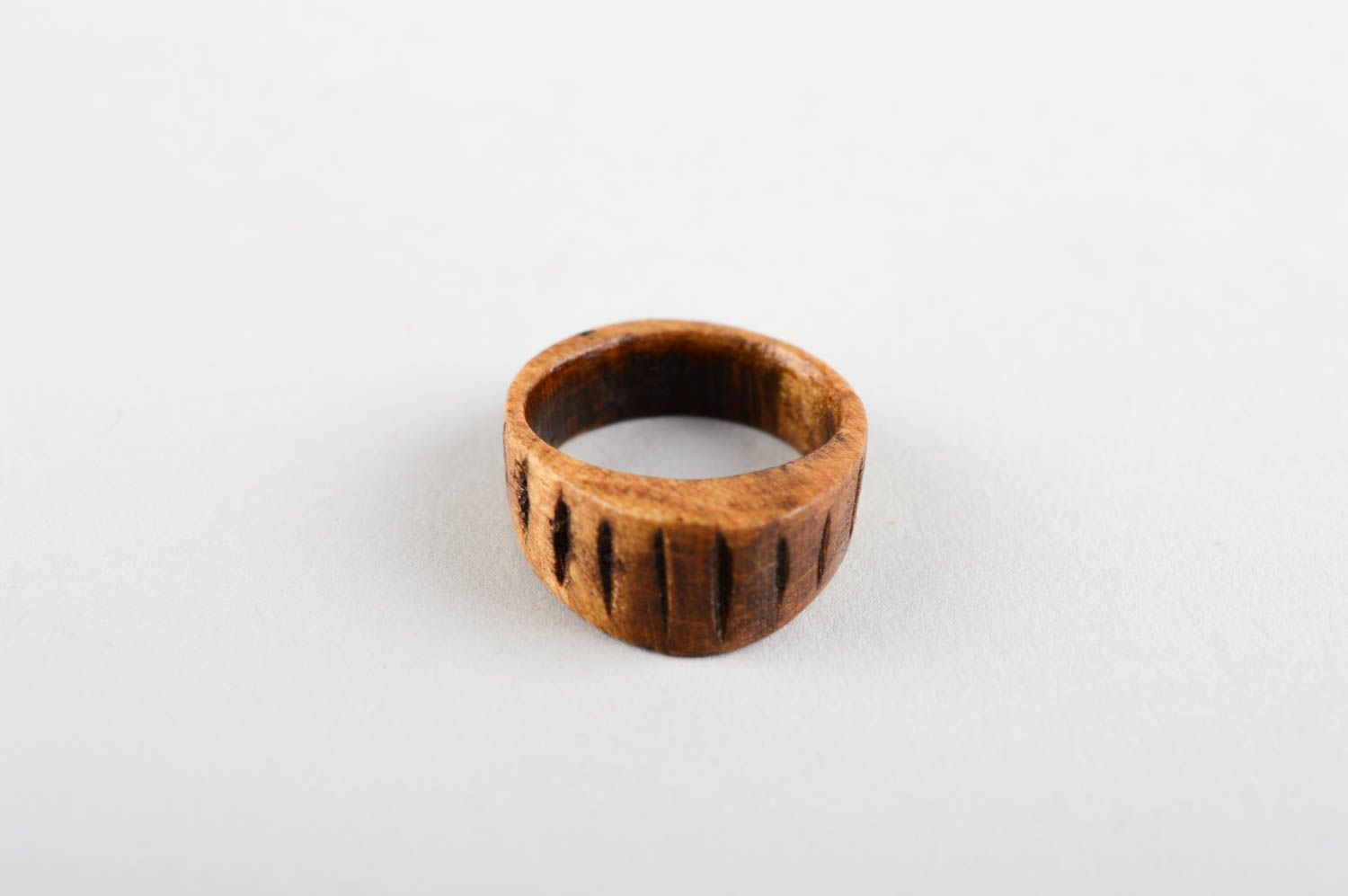 Unusual handmade wooden ring fashion accessories wood craft gifts for her photo 2