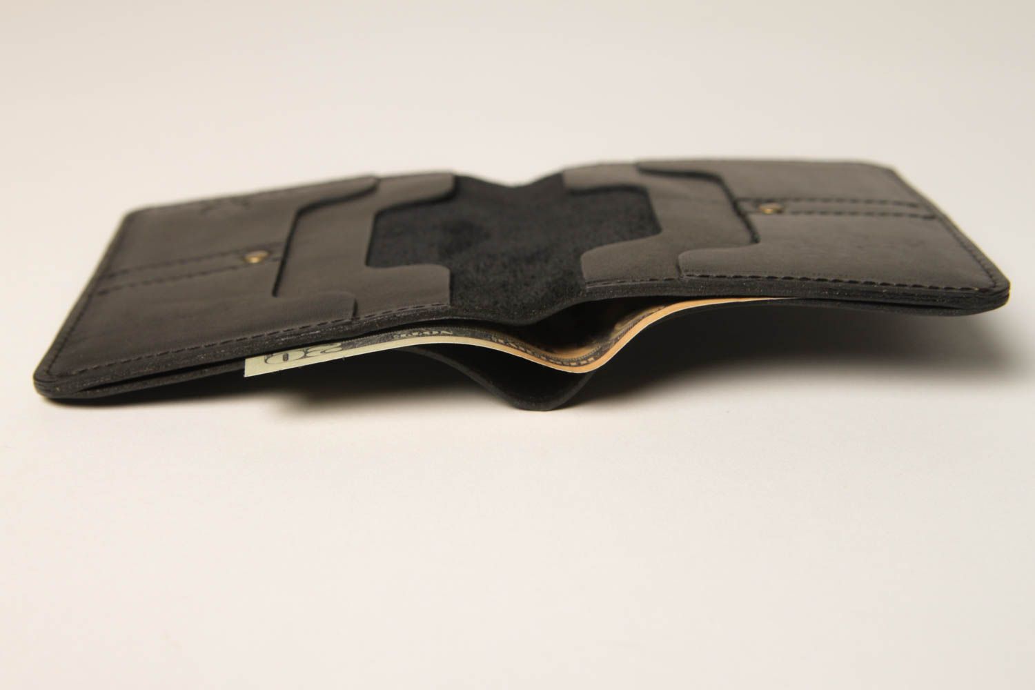 Stylish handmade leather wallet elegant wallet design accessories for men photo 3